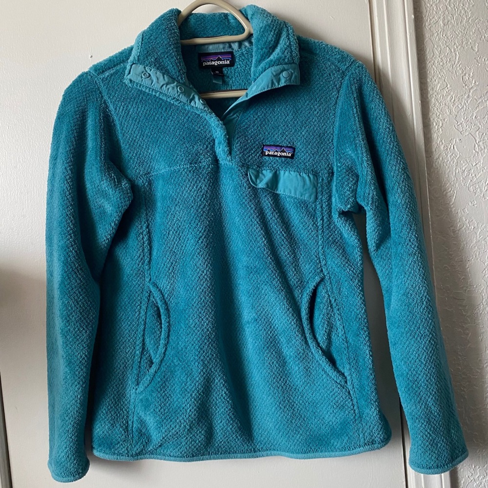 Patagonia Re-Tool Snap-T Pullover Fleece Teal Blue XS 25442 Womens Jacket